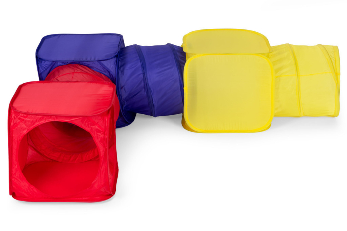 Homelux Cort de joacă Set de tuneluri și cuburi din 6 piese [4]