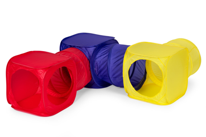 Homelux Cort de joacă Set de tuneluri și cuburi din 6 piese [2]