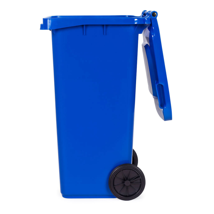 Homelux Coș de gunoi 120 l albastru, cu roți de cauciuc [7]
