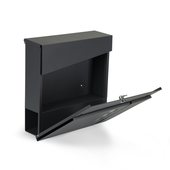 Homelux Cutie poștală din oțel galvanizat cu suport pentru ziare antracit [4]