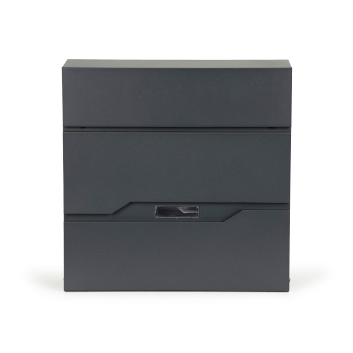 Homelux Cutie poștală din oțel galvanizat cu suport pentru ziare antracit [5]