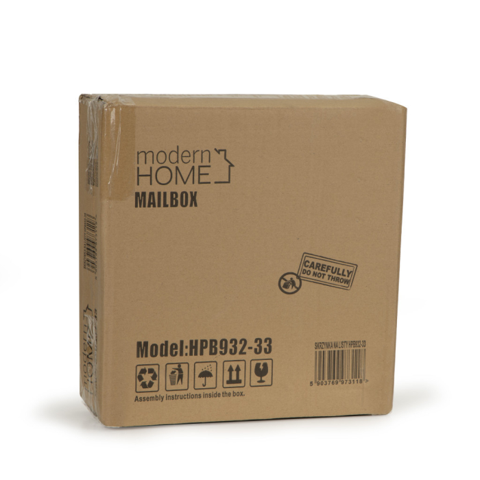 Homelux Cutie poștală din oțel galvanizat cu suport pentru ziare antracit [6]