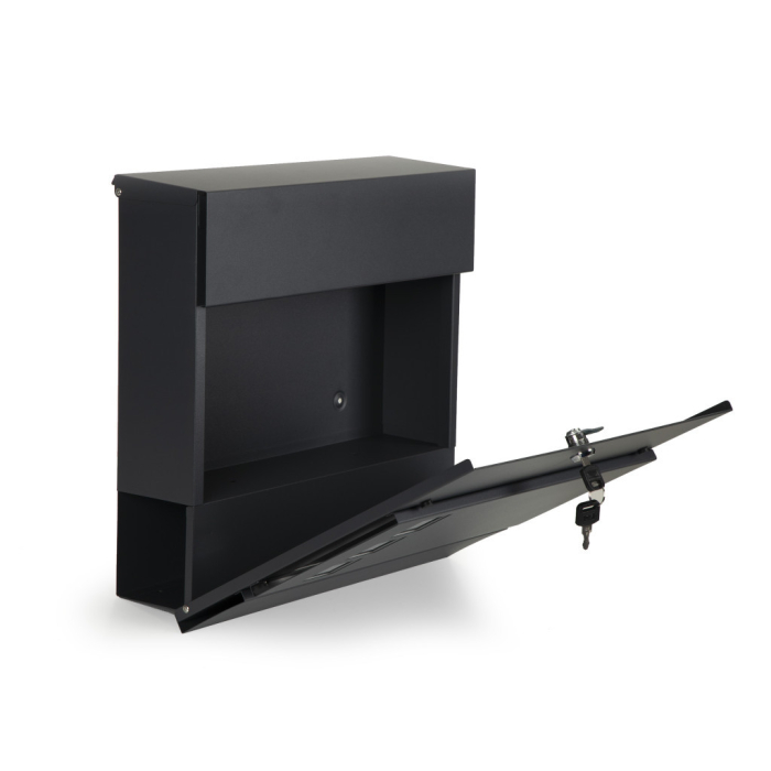 Homelux Cutie poștală din oțel galvanizat cu suport pentru ziare antracit [3]