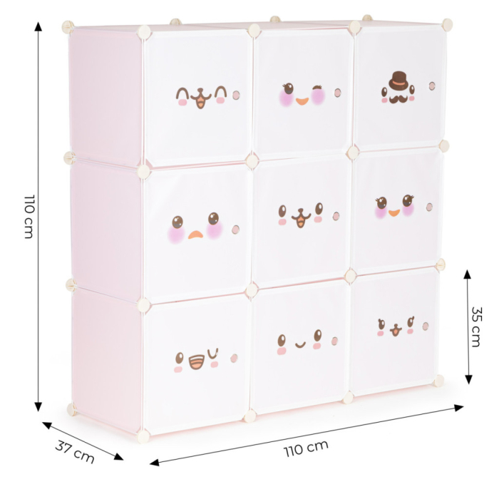 Homelux Dulap de depozitare a jucăriilor roz 110x37x110 cm [6]