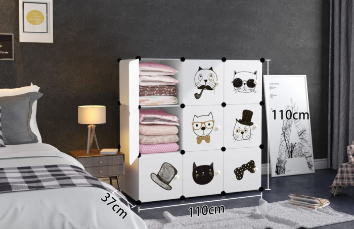 Homelux Dulap de depozitare jucării pentru pisici, alb 110x37x110 cm [2]