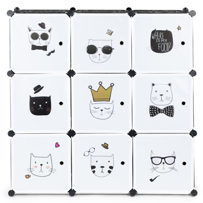 Homelux Dulap de depozitare jucării pentru pisici, grafit 110x37x110 cm [2]