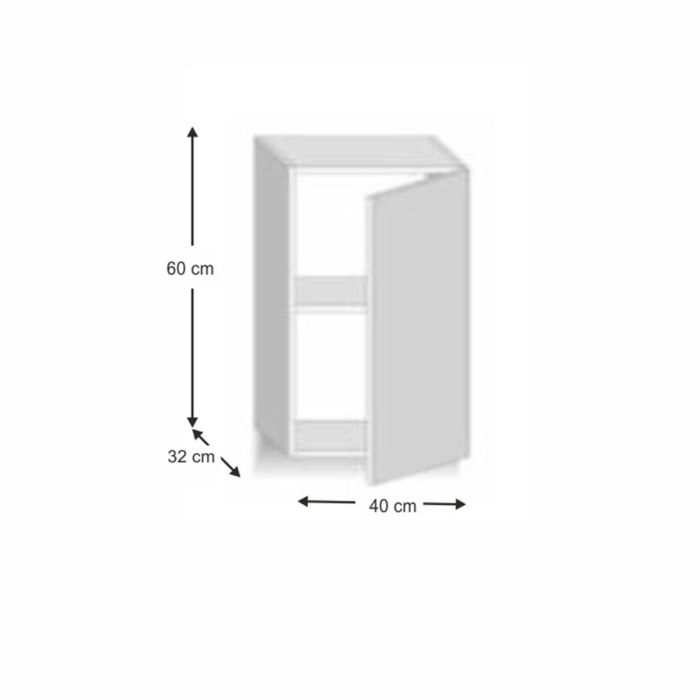 Homelux Dulap superior LT1257 alb foarte lucios [2]