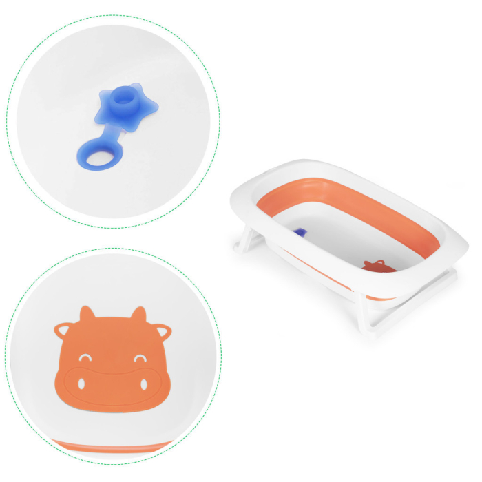 Homelux Fiecare de baie pentru copii - pliabilă cu scurgere 81 cm figură de vacă portocaliu [9]