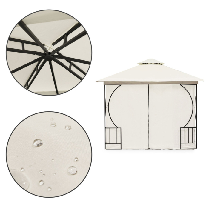 Homelux Foișor de grădină 3x3 m bej [7]