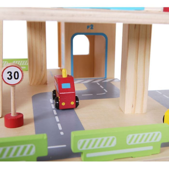 Homelux Garaj din lemn cu lift + mașini [8]