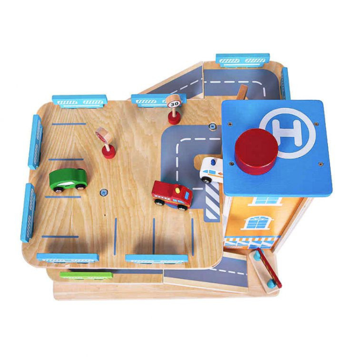 Homelux Garaj din lemn cu lift + mașini [4]