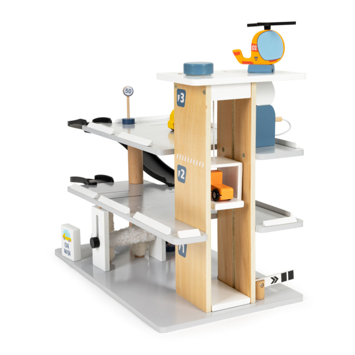 Homelux Garaj mare din lemn cu lift pentru mașini spălătorie auto cu elicopter [3]