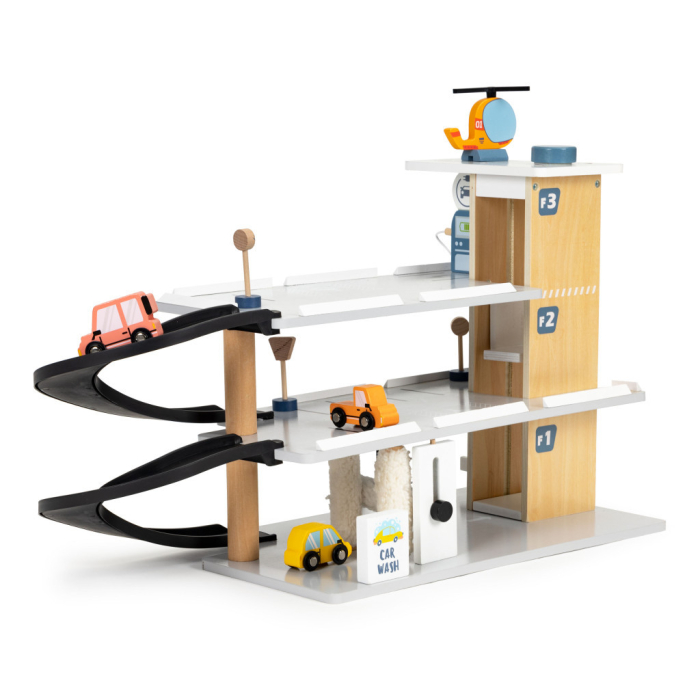 Homelux Garaj mare din lemn cu lift pentru mașini spălătorie auto cu elicopter [5]