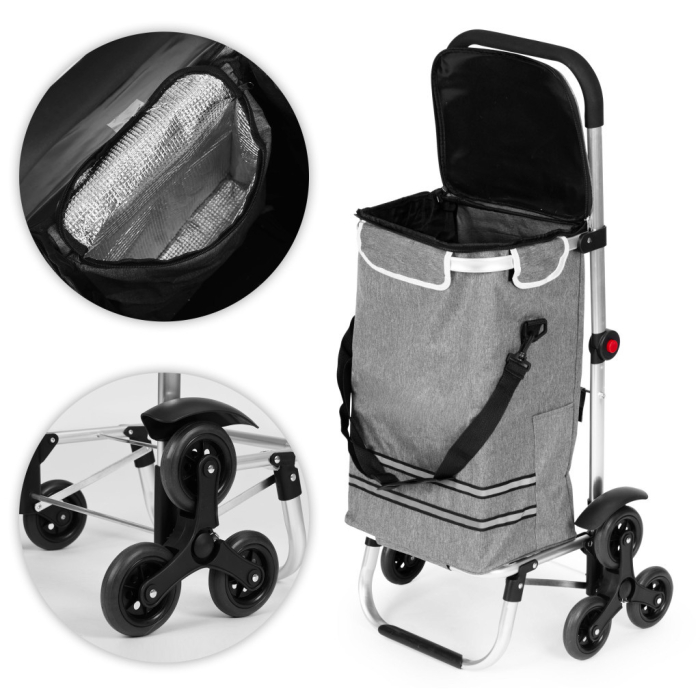 Homelux Geantă de cumpărături rulabilă 30 litri, triciclu, pliabilă [7]