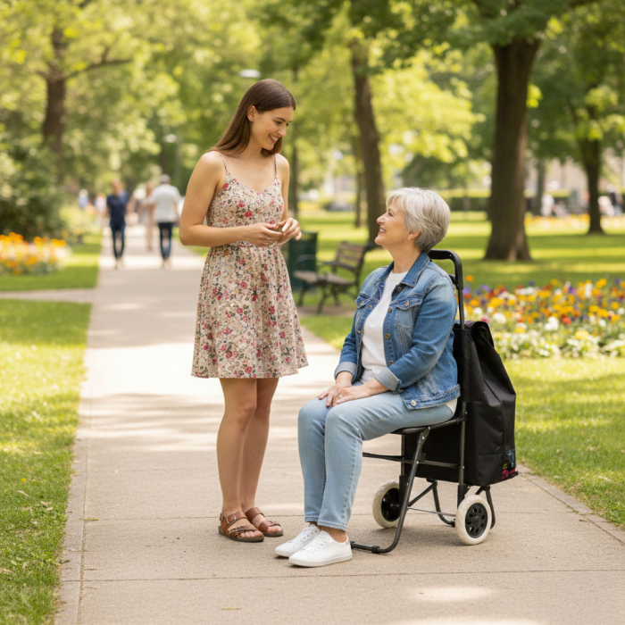 Homelux Geantă de cumpărături rulantă de 30 de litri cu scaun rabatabil [3]