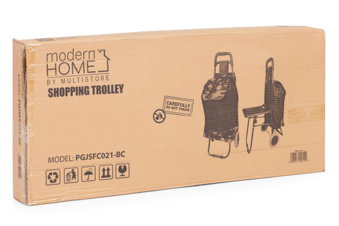 Homelux Geantă de cumpărături rulantă de 30 de litri cu scaun rabatabil [9]