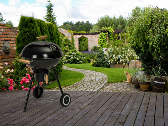 Homelux Grătar de grădină cu rol sferice cu scrumieră [3]