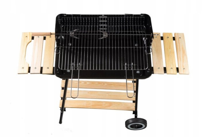 Homelux Grătar dreptunghiular cu rol pentru cărbuni cu grilă reglabilă [4]