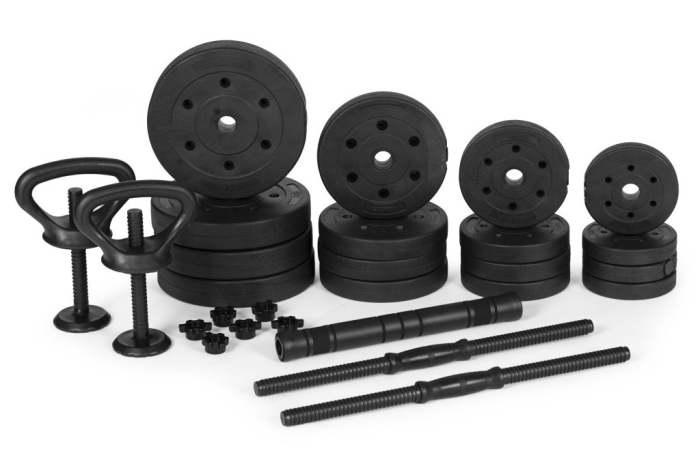 Homelux Haltere reglabile 2x20 kg set de haltere cu bară de 40 kg și barbell [2]