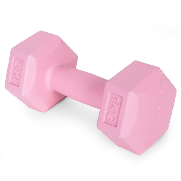 Homelux Hex barbell set 2x1 kg roz [2]
