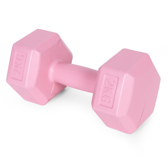 Homelux Hex barbell set 2x2 kg roz [2]