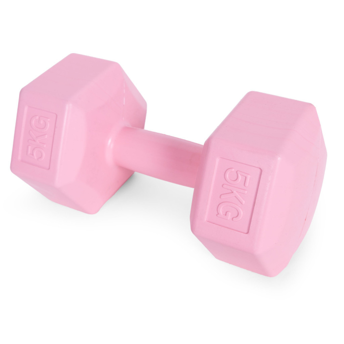 Homelux Hex barbell set 2x5 kg roz [2]