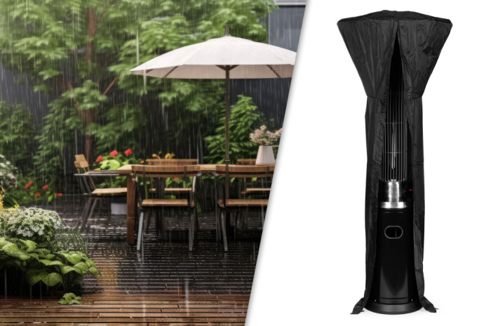 Homelux Încălzitor de terasă pe gaz cu capac de protecție 9 kW [3]