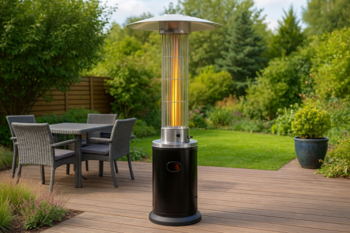Homelux Încălzitor de terasă pe gaz cu capac de protecție 9 kW [2]