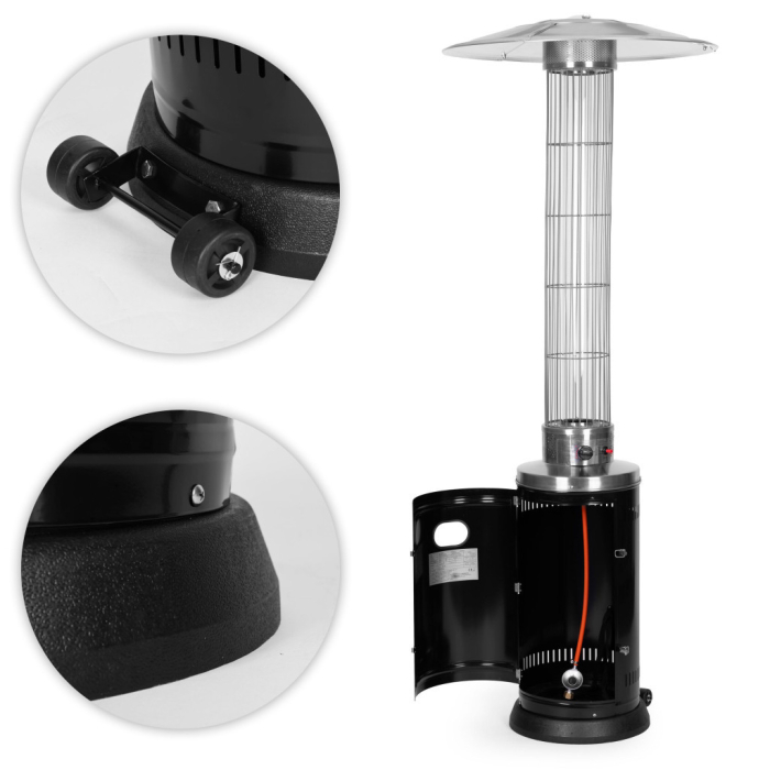 Homelux Încălzitor de terasă pe gaz cu capac de protecție 9 kW [7]