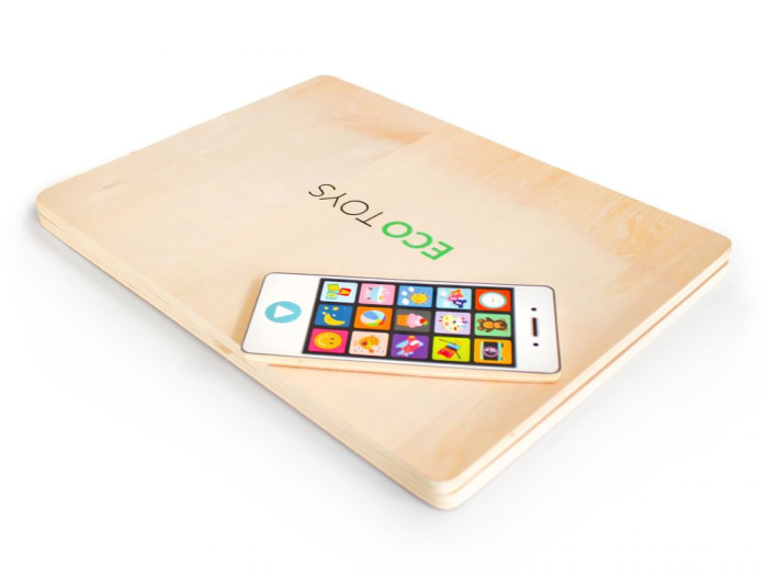 Homelux Laptop educațional magnetic din lemn cu telefon și litere [7]