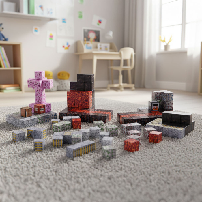 Homelux Lava World set de blocuri de construcție magnetice 160 piese [9]