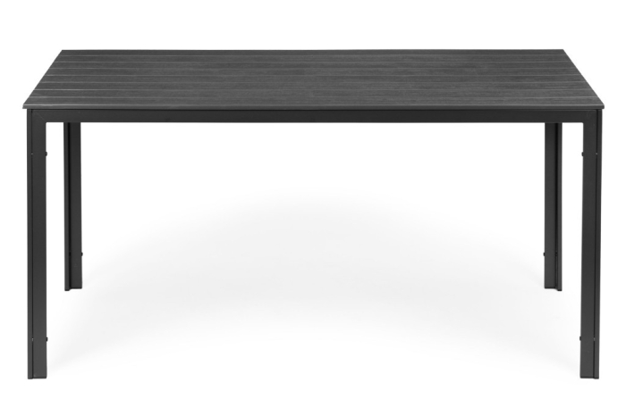 Homelux Masă de grădină cu 6 locuri 156x78 cm, mobilier de terasă Polywood, gri [3]