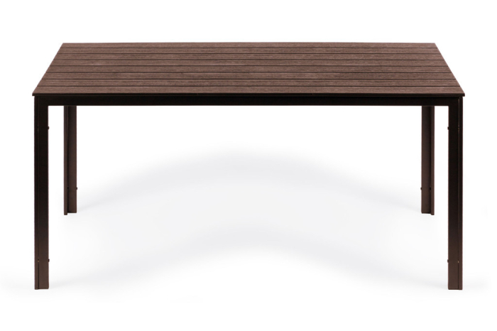 Homelux Masă de grădină cu 6 locuri 156x78 cm, mobilier de terasă Polywood, maro [4]