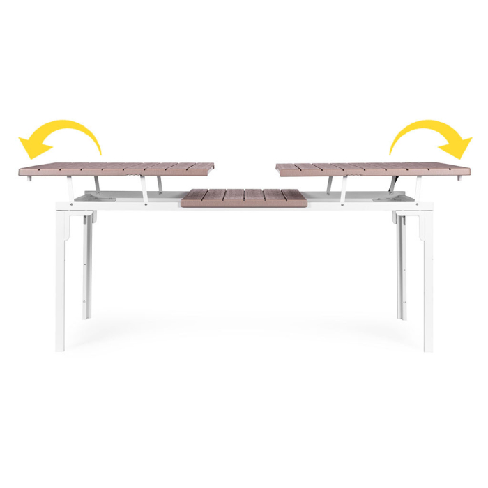 Homelux Masă de grădină extensibilă 180-240 cm pentru 12 persoane, bej [5]