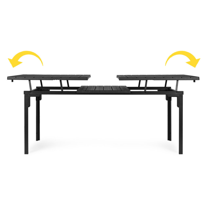 Homelux Masă de grădină extensibilă 180-240 cm pentru 12 persoane, gri [5]