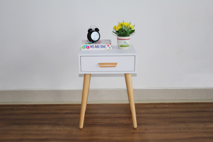 Homelux Măsuță de noptieră modernă albă [8]