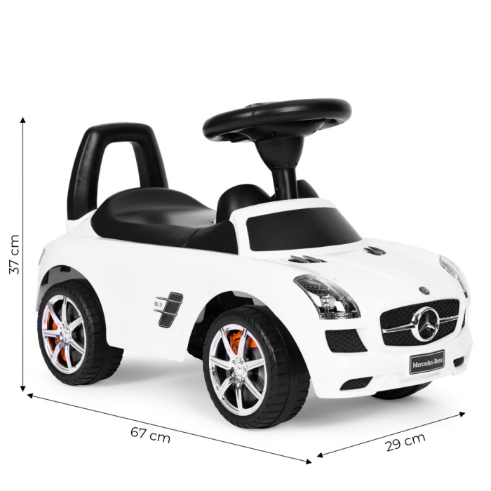 Homelux Mercedes SLS mașină de împins mica alb [10]