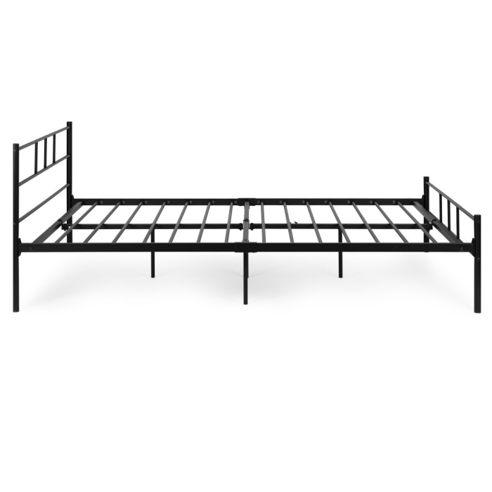 Homelux Metal cadru de pat dublu 140x200 cm negru [7]