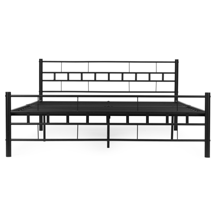 Homelux Metal cadru de pat dublu 160x200 cm negru [4]