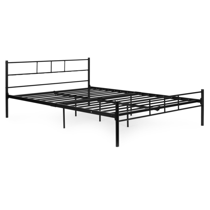 Homelux Metal cadru de pat dublu 160x200 cm negru [6]