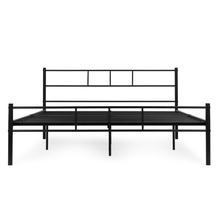 Homelux Metal cadru de pat dublu 160x200 cm negru [4]
