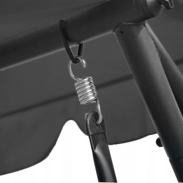 Homelux Pat balansoar de grădină convertibil gri [4]