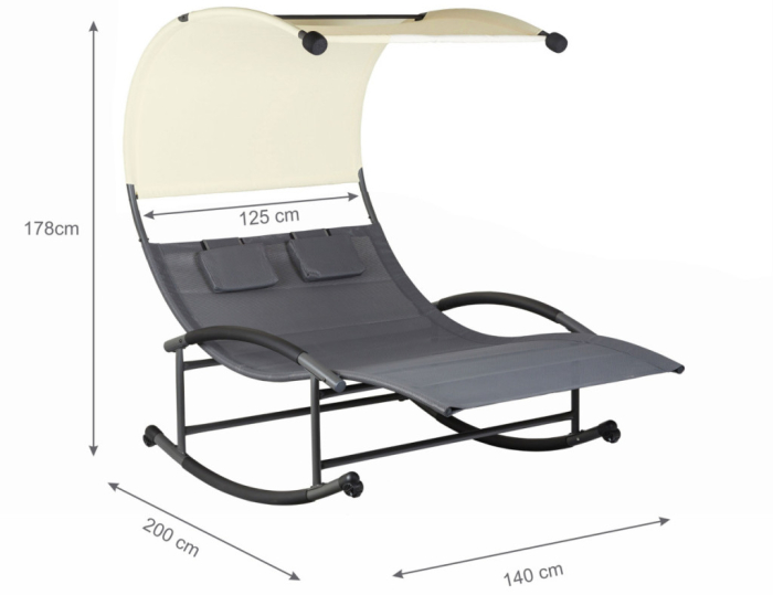 Homelux Pat dublu pivotant cu copertină [10]