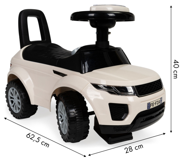 Homelux Plimbare pe mașină mică cu sunete de la 12 luni alb [7]