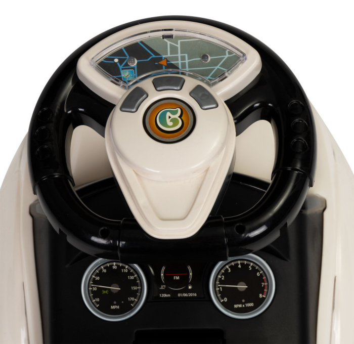 Homelux Plimbare pe mașină mică cu sunete de la 12 luni alb [4]