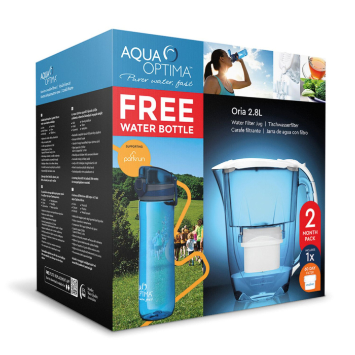 Homelux Rezervor de apă Aqua Optima Oria 2,8 l, filtru 60 de zile, sticlă de apă 600 ml [7]