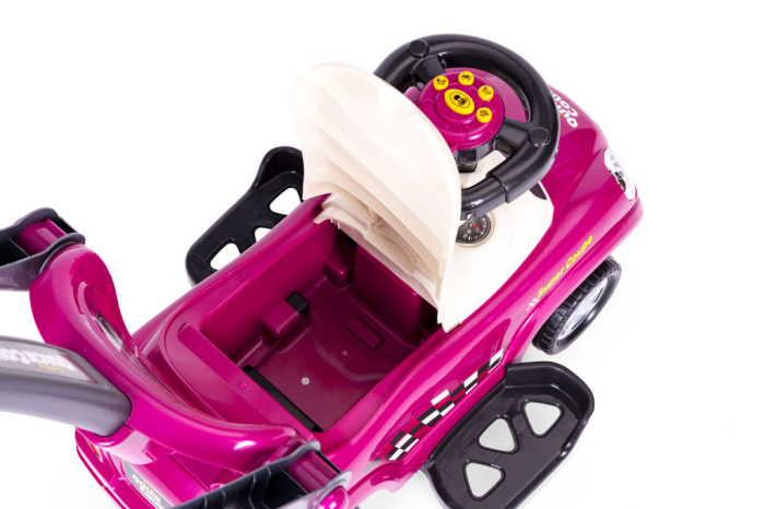 Homelux Ride-on cărucior cu mers pe jos scaun cu rotile scaun cu rotile mâner sunete violet [7]