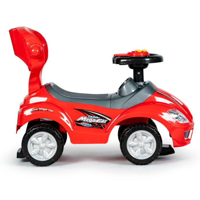 Homelux Ride-on masina 3 în 1 cu mâner de lux și panou muzical roșu [2]