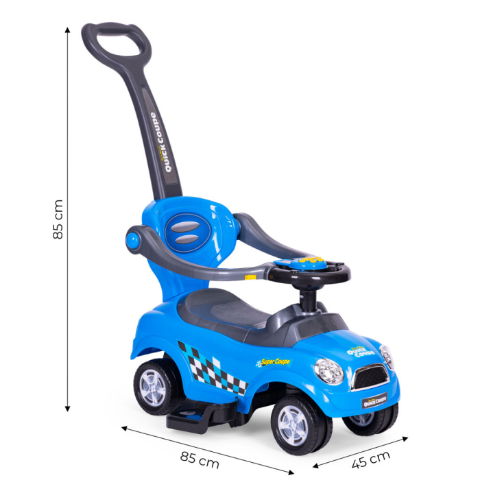 Homelux Ride-on rider cărucior cu mers pe jos scaun cu rotile mâner sunete albastru [10]