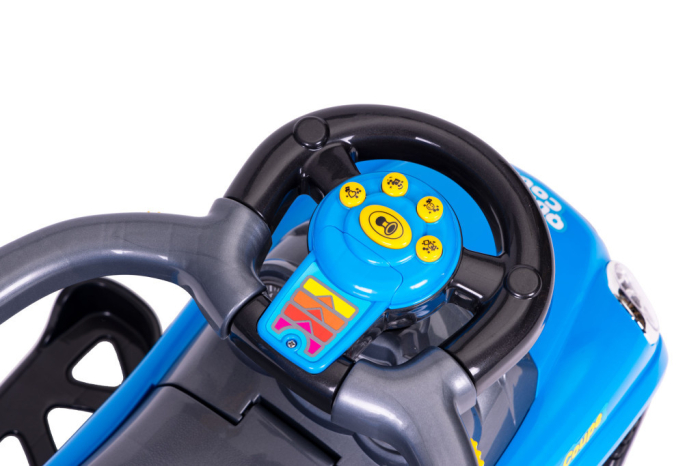 Homelux Ride-on rider cărucior cu mers pe jos scaun cu rotile mâner sunete albastru [7]